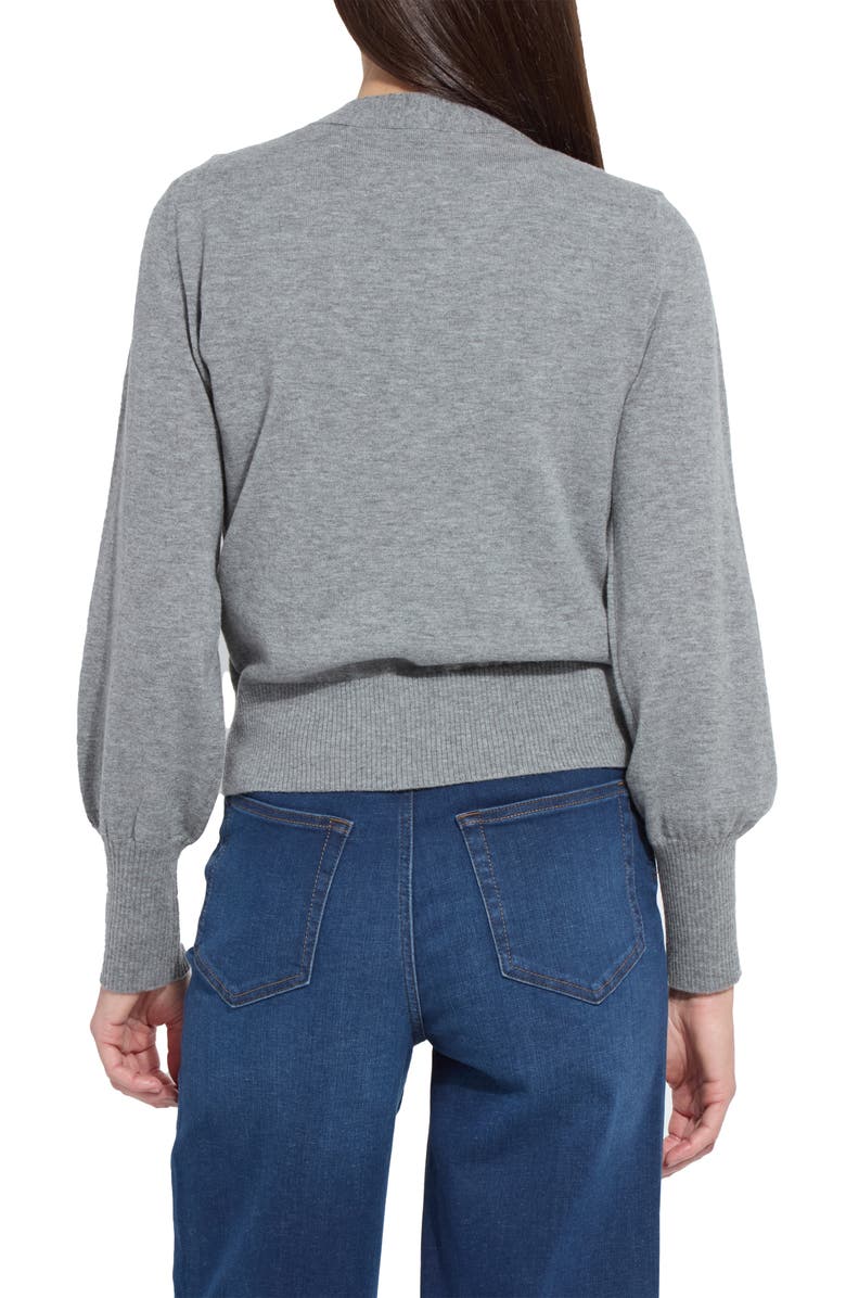 Lysse Cosette Merino Wool Cardigan, Alternate, color, Heather Cloud