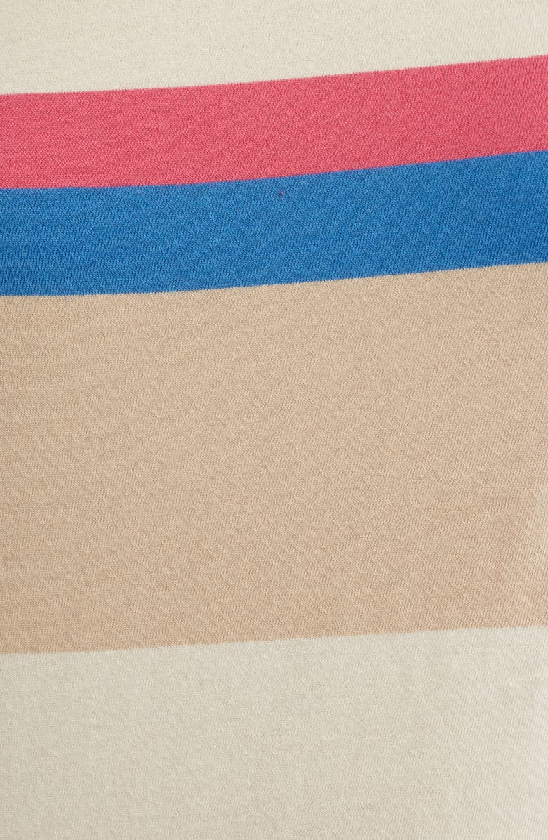 THE GREAT. The Little Stripe Cotton T-Shirt, Alternate, color, Study Hall Stripe