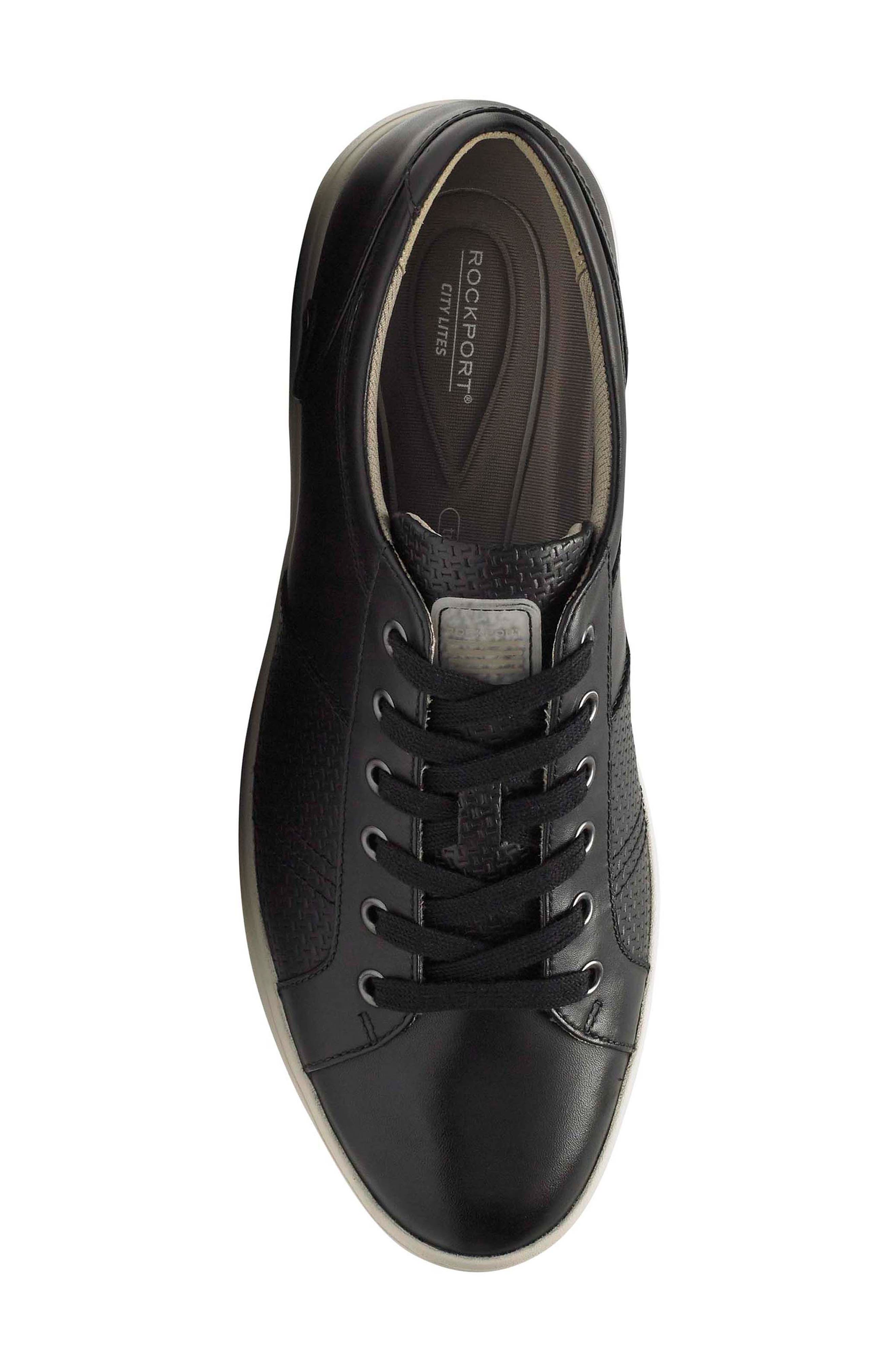 Rockport City Lites Collection Lace-Up Sneaker, Alternate, color, Black Leather