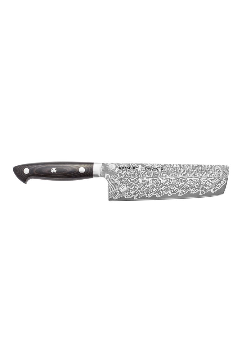 Bob Kramer Euroline Damascus Collection 6.5-inch Nakiri Knife, Main, color, STAINLESS STEEL
