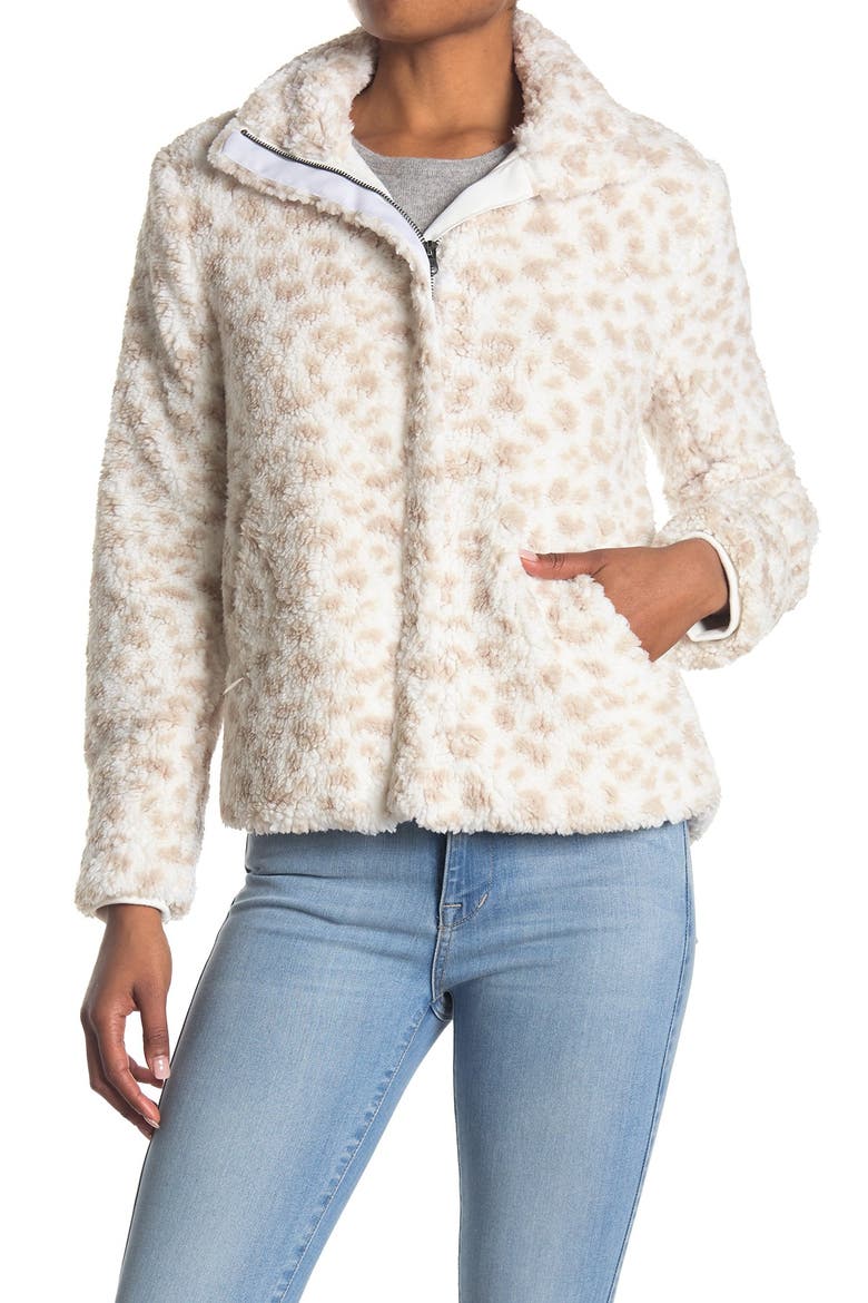 Wubby Fleece Zip Jacket, Main, color, LEOPARD