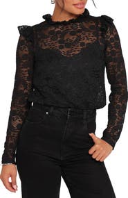 Petal & Pup Lettie Lace Long Sleeve Top