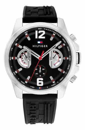 Tucker Chronograph Silicone Strap Watch, 46mm