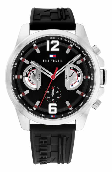 Tucker Chronograph Silicone Strap Watch, 46mm