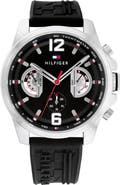 Tommy Hilfiger Tucker Chronograph Silicone Strap Watch, 46mm