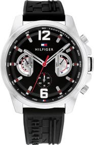 Tommy Hilfiger Tucker Chronograph Silicone Strap Watch, 46mm