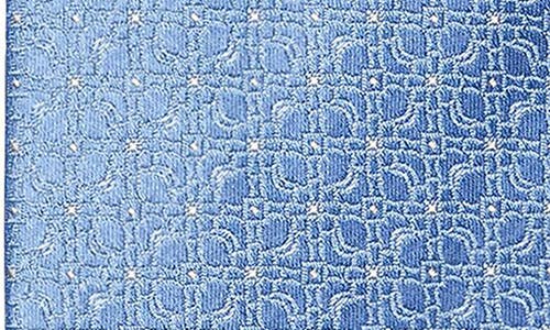 Eton Light Blue Floral Jacquard Silk Tie In Blue