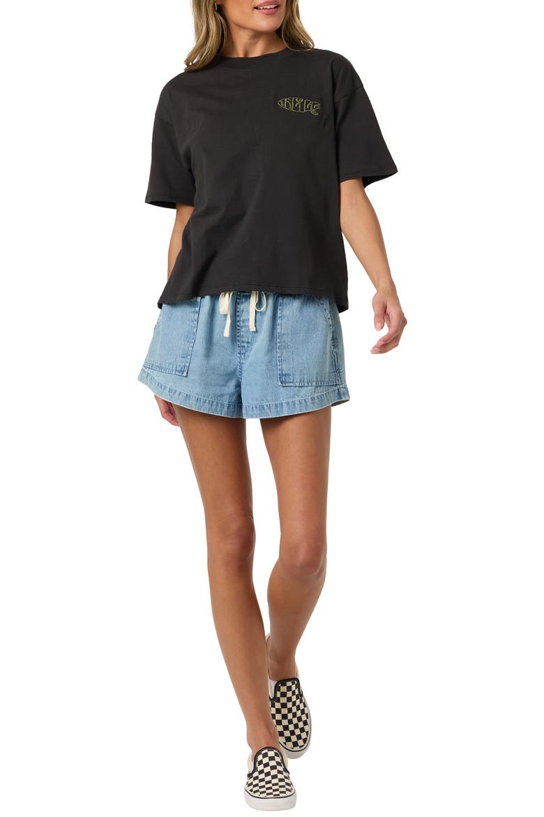 Board Embroidered T-shirt, Alternate, color, BLACK