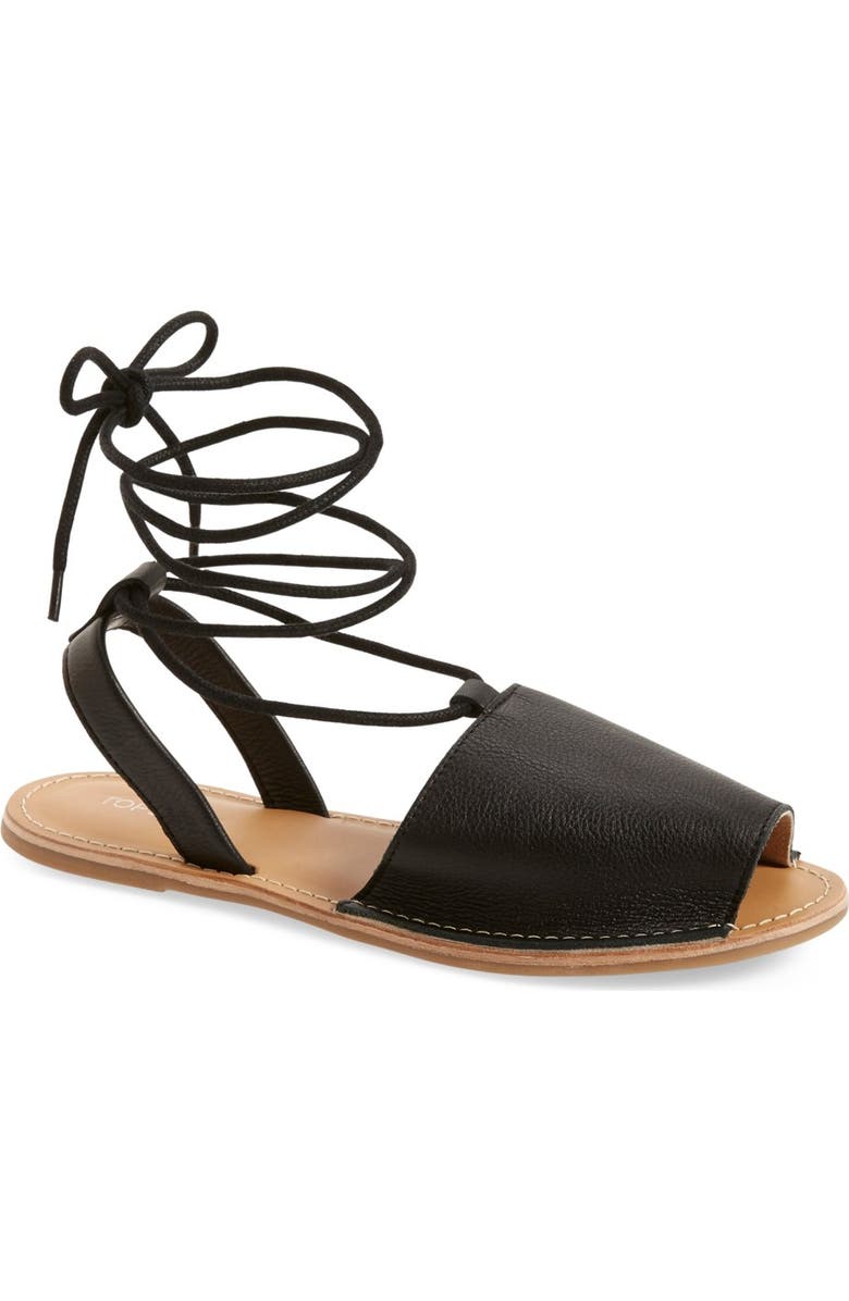 Topshop 'Holly' Lace-Up Sandal, Main, color,