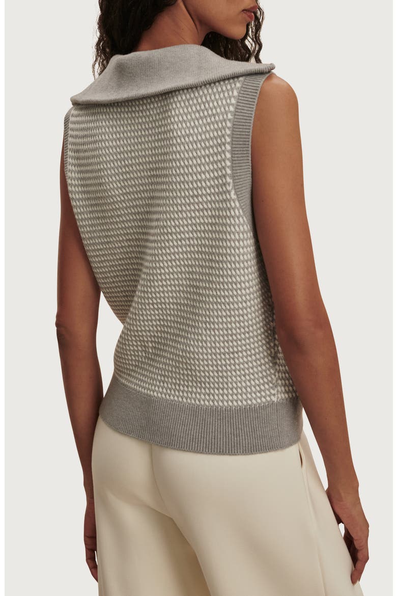Peterson Half Zip Knit Sweater, Alternate, color, GREY / WHITE