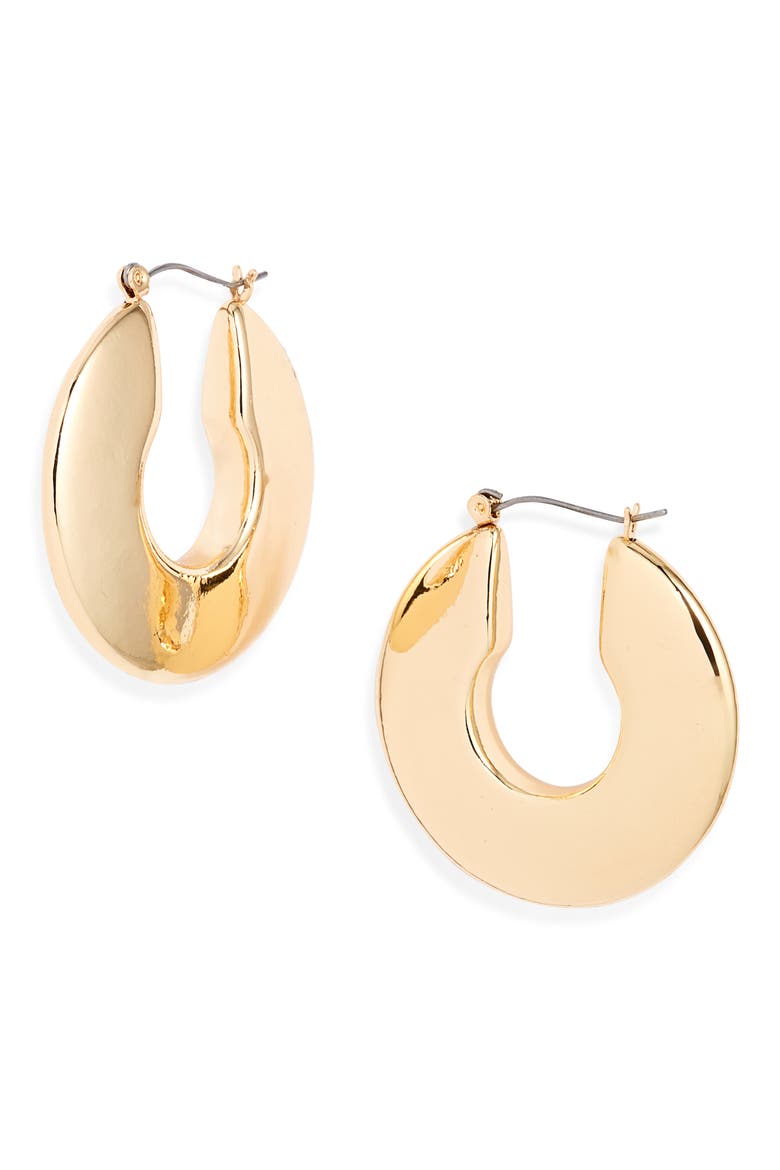 Bold Polished Hoop Earrings, Main, color, GOLD