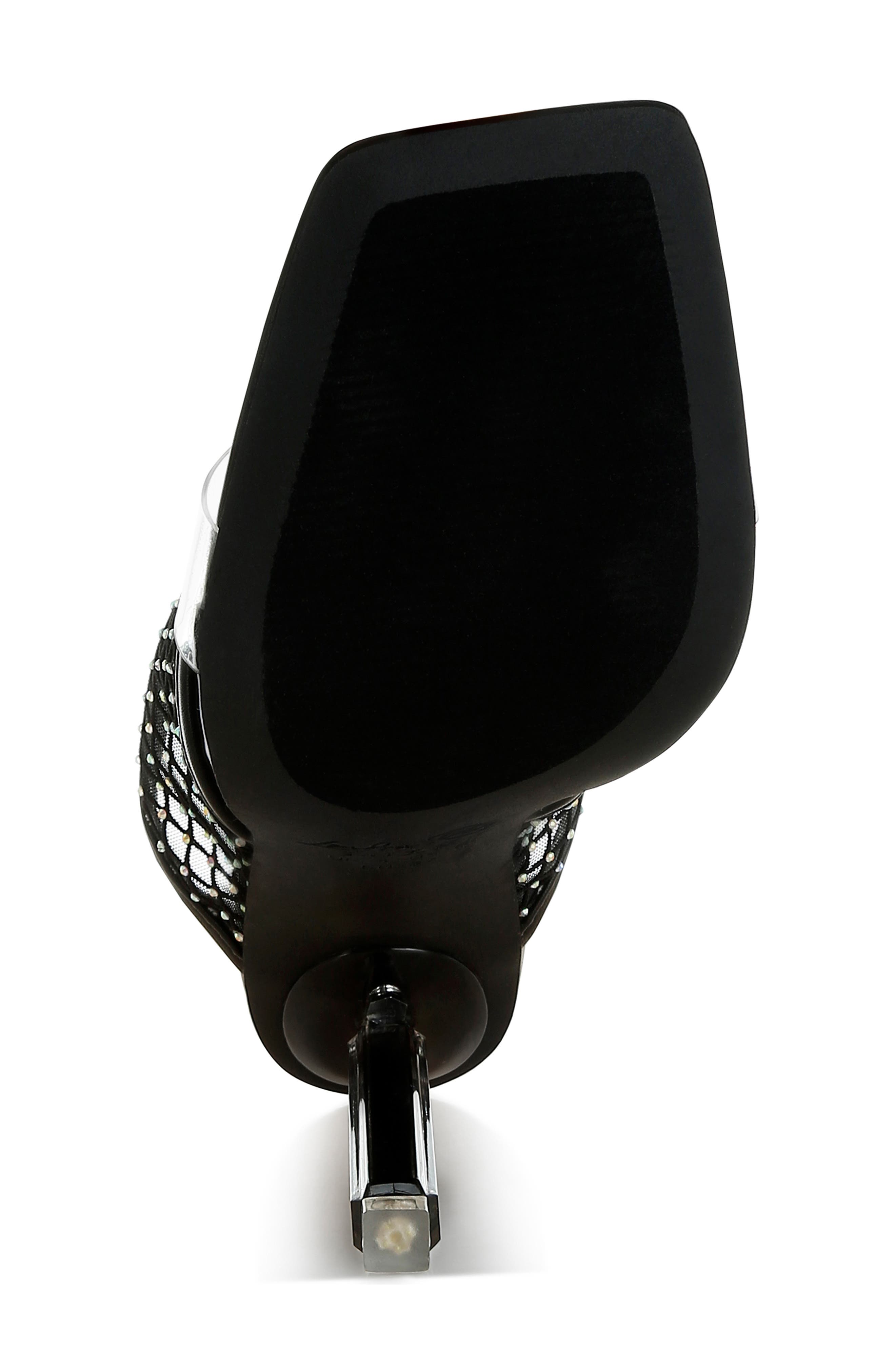 LONDON RAG Salween Clear Strap Stiletto Sandal, Alternate, color, Black