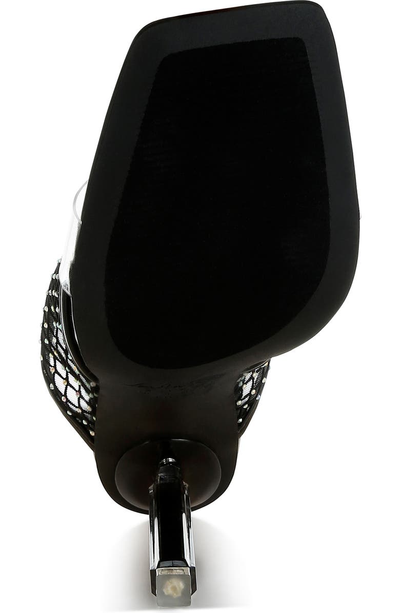 LONDON RAG Salween Clear Strap Stiletto Sandal, Alternate, color, Black