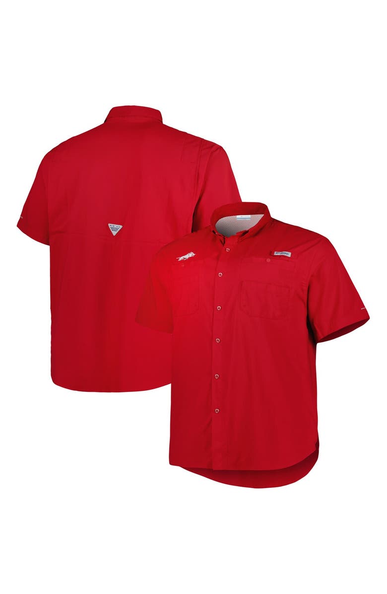 Columbia Men's Columbia Cardinal Arkansas Razorbacks Big & Tall Collegiate Tamiami Button-Down Shirt, Alternate, color, Cardinal