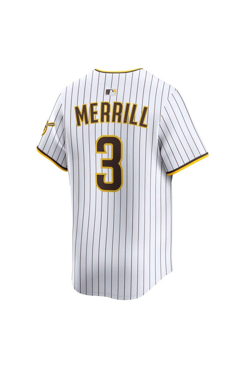 Men's Nike Jackson Merrill White San Diego Padres Home Limited Player Jersey, Alternate, color, White