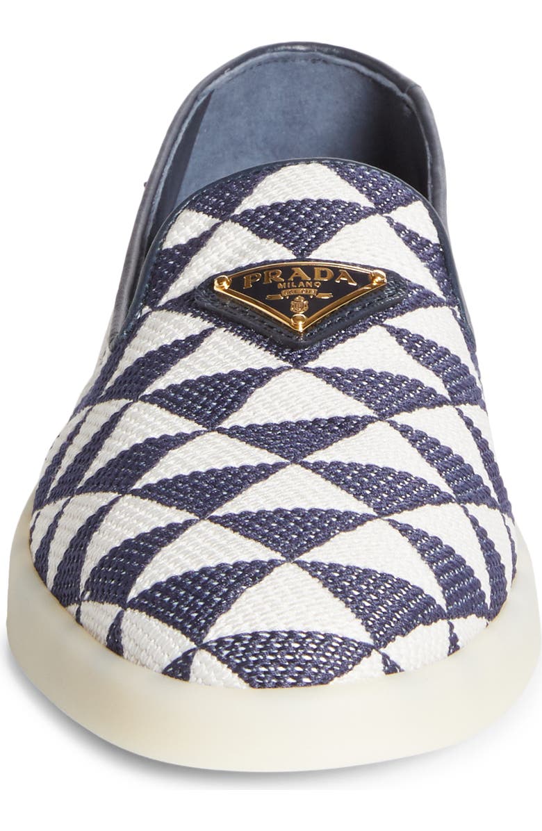 Prada Triangle Jacquard Flat, Alternate, color,