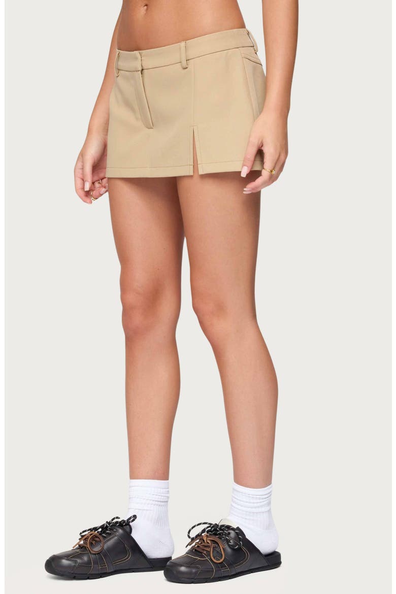 Madalene Tailored Miniskort, Alternate, color, BEIGE