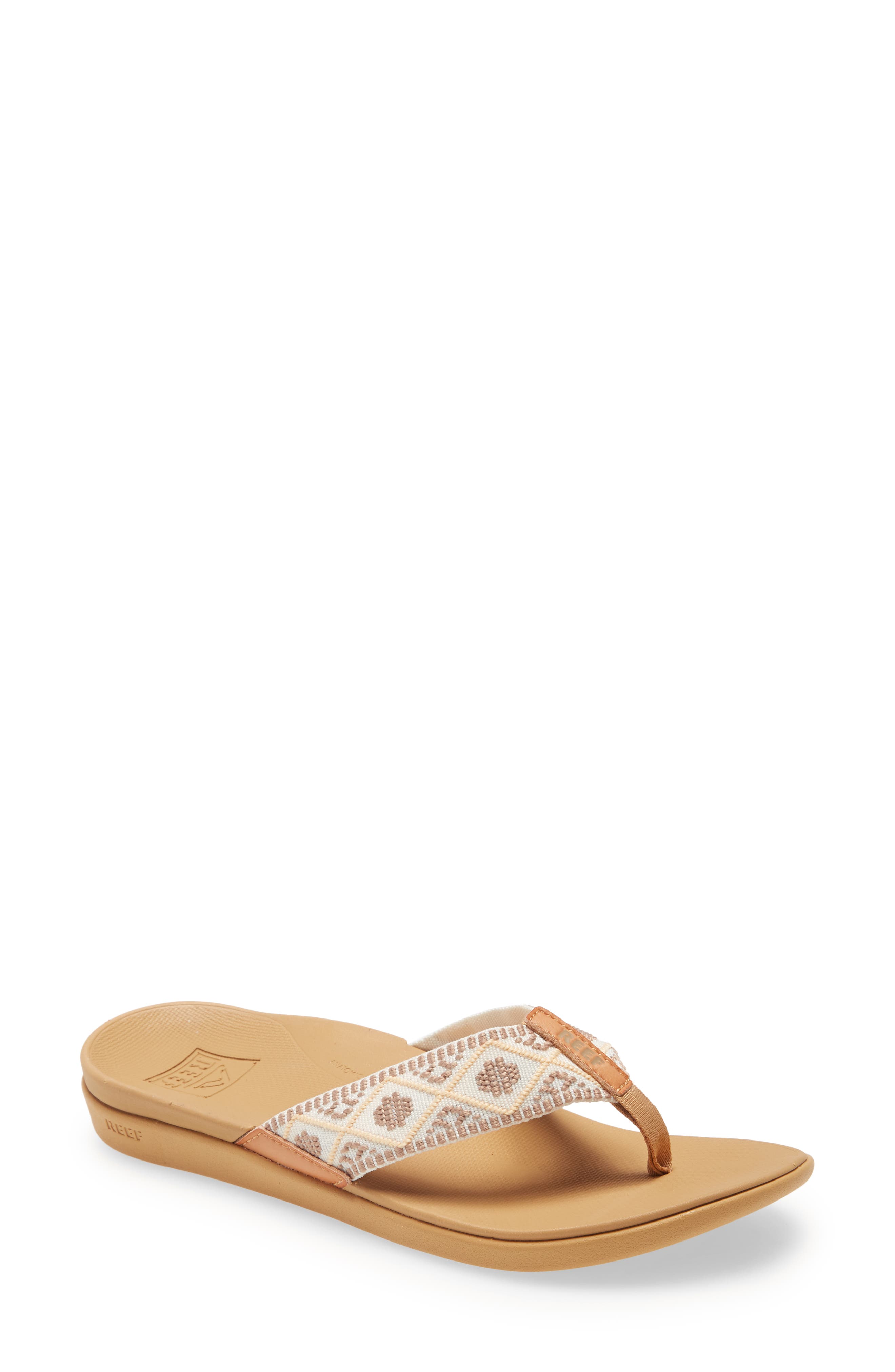 Reef Ortho-Bounce Woven Flip Flop, Main, color, 