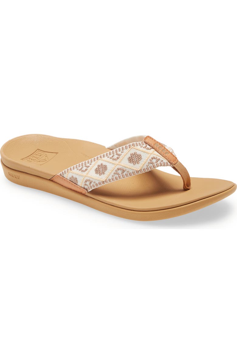 Reef Ortho-Bounce Woven Flip Flop, Main, color,
