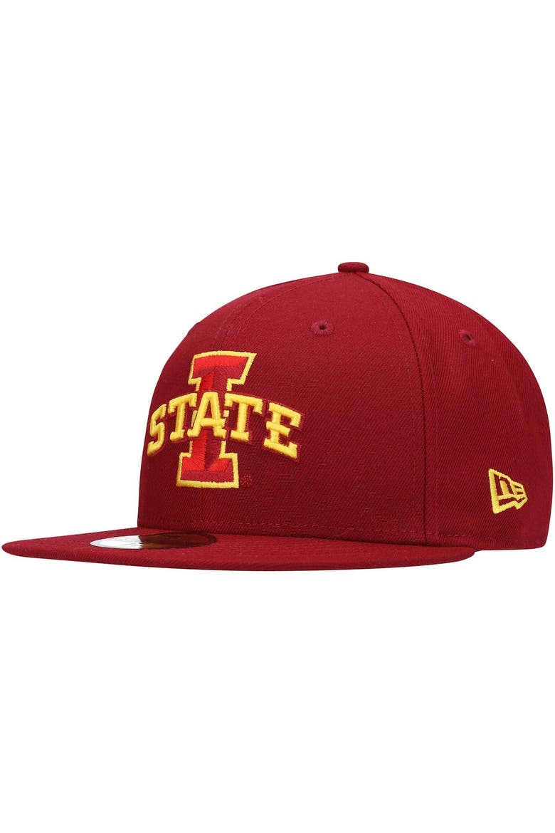 Men's New Era Cardinal Iowa State Cyclones Primary Team Logo Basic 59FIFTY Fitted Hat, Main, color, Cardinal