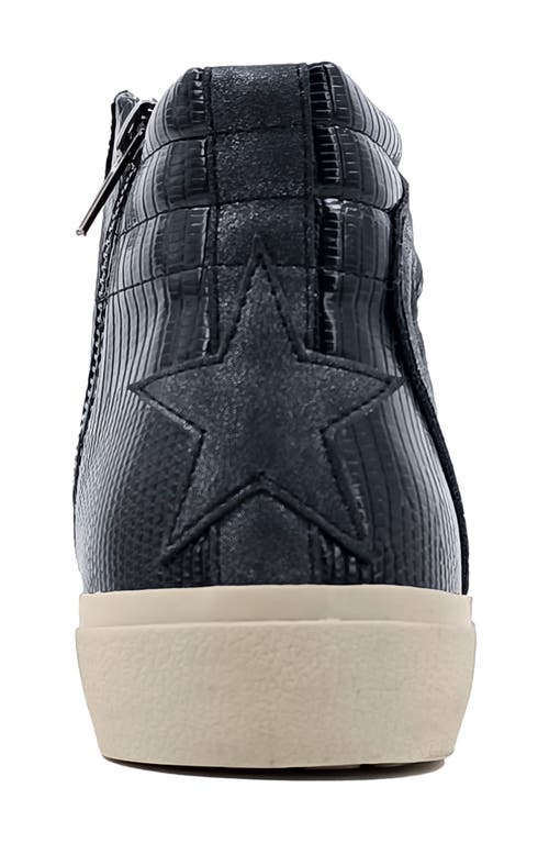 Shushop Rooney High-top Sneaker In Black Snake