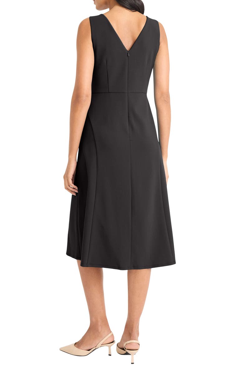 Maggy London Boat Neck Sleeveless Fit & Flare Dress, Alternate, color, Black