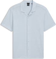 BOSS Powell Linen & Cotton Camp Shirt