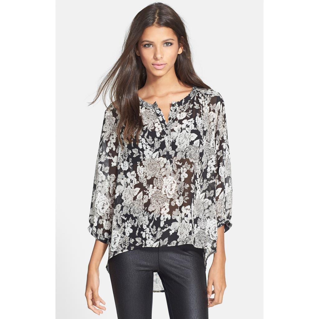 Astr The Label High/low Blouse In Multi