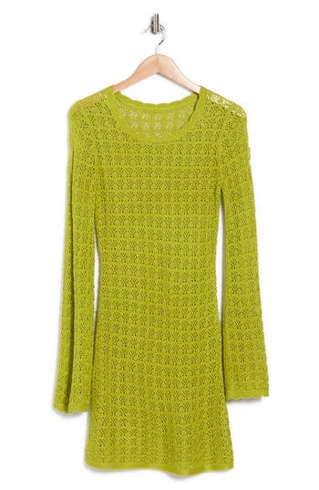 Abound Crochet Long Sleeve Cover-up Dress