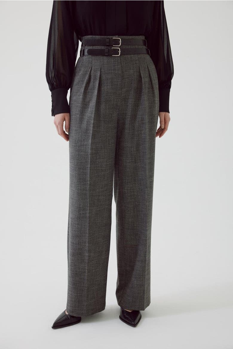 Albus Belted Pants, Alternate, color, ANTHRACITE