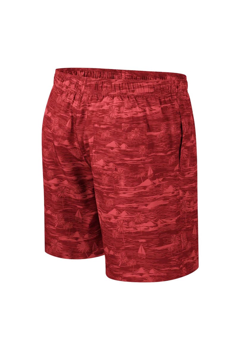 Men's Colosseum Crimson Washington State Cougars Ozark Swim Shorts, Alternate, color, Crimson
