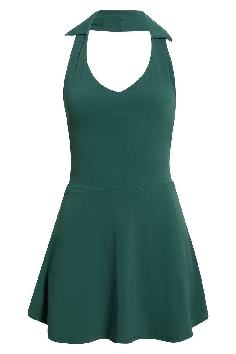 Studio Polo Halter Dress, Alternate, color, TURF