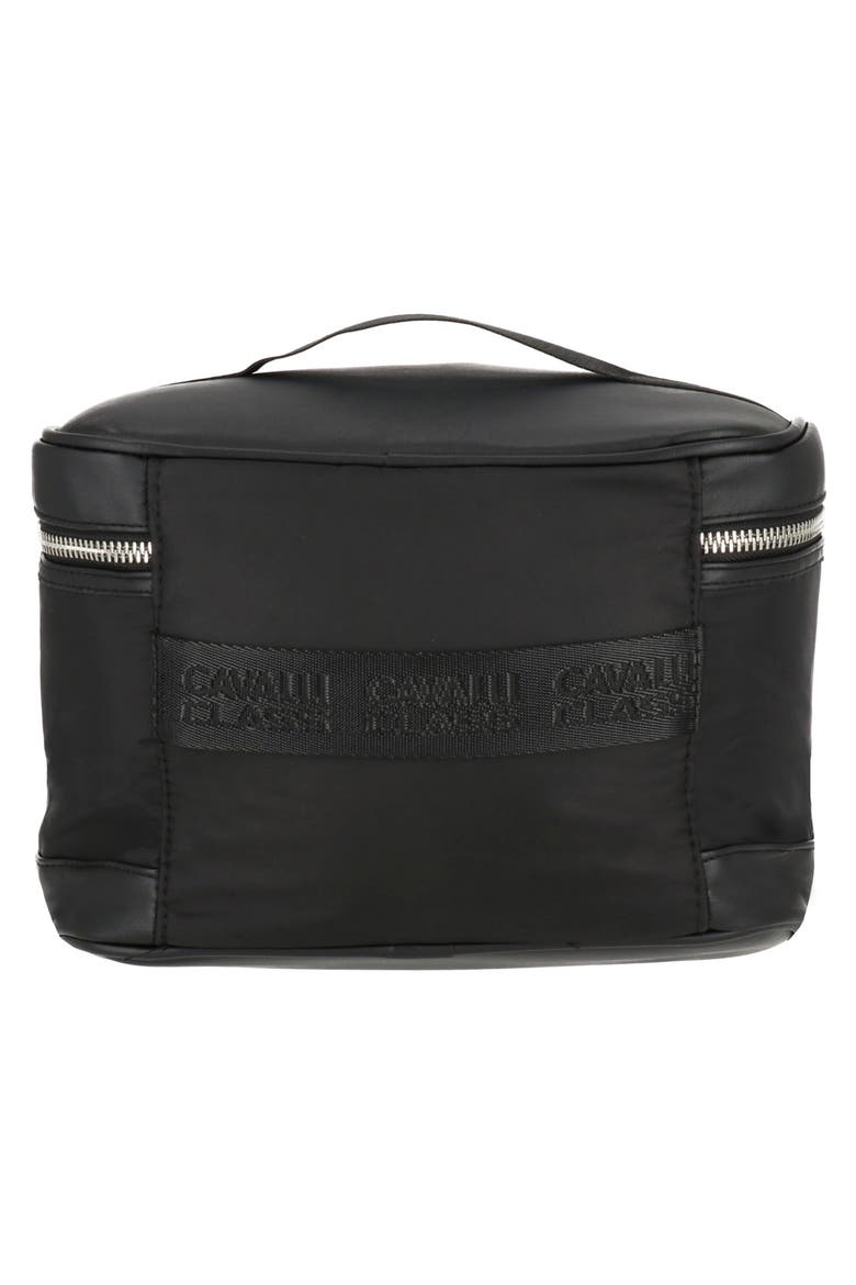 Perfect Cosmetic Bag, Alternate, color, BLACK/ SILVER