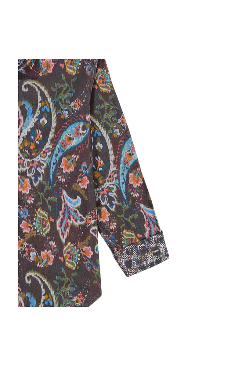 Robert Graham Montage Paisley Button-Up Shirt, Alternate, color, Black Multi
