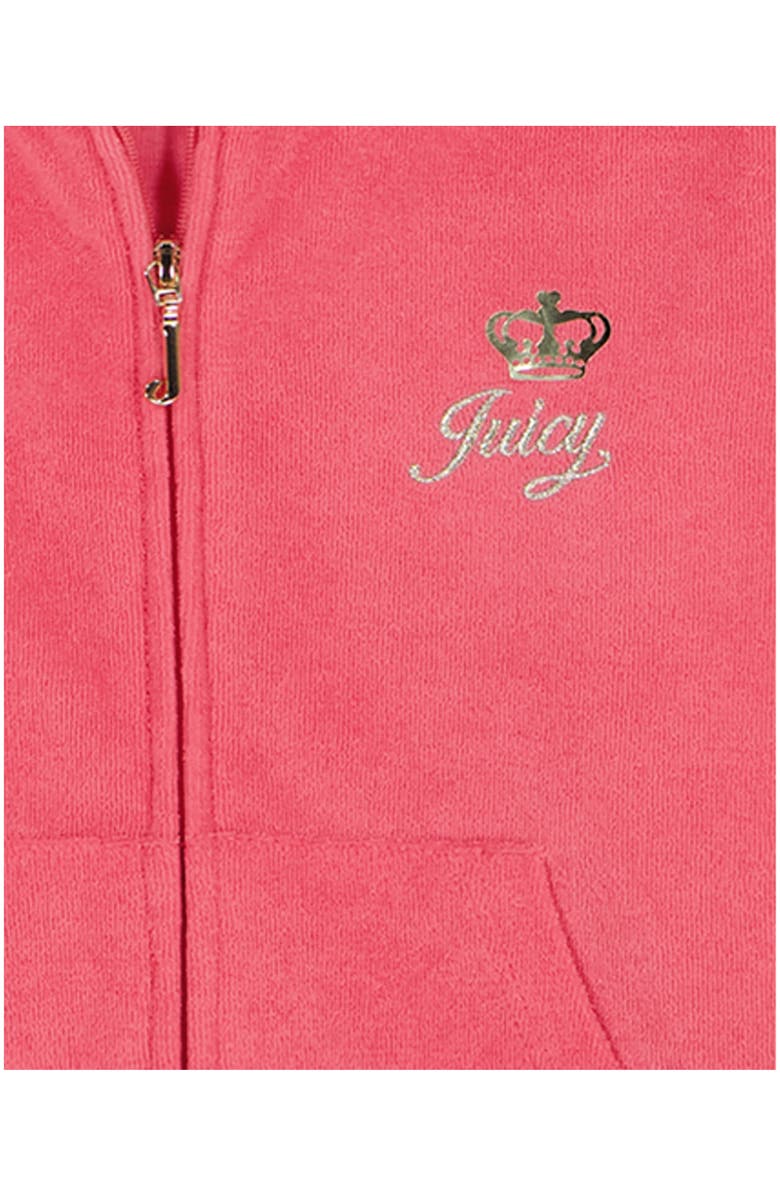 Juicy Couture French Terry Zip Hoodie & Shorts Set, Alternate, color, 