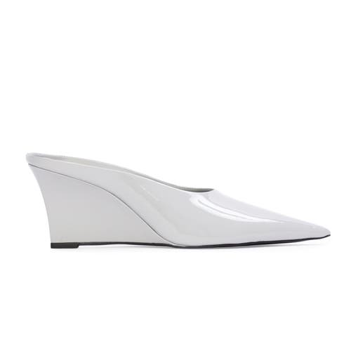 Black Suede Studio Aysha 70 Wedge In White