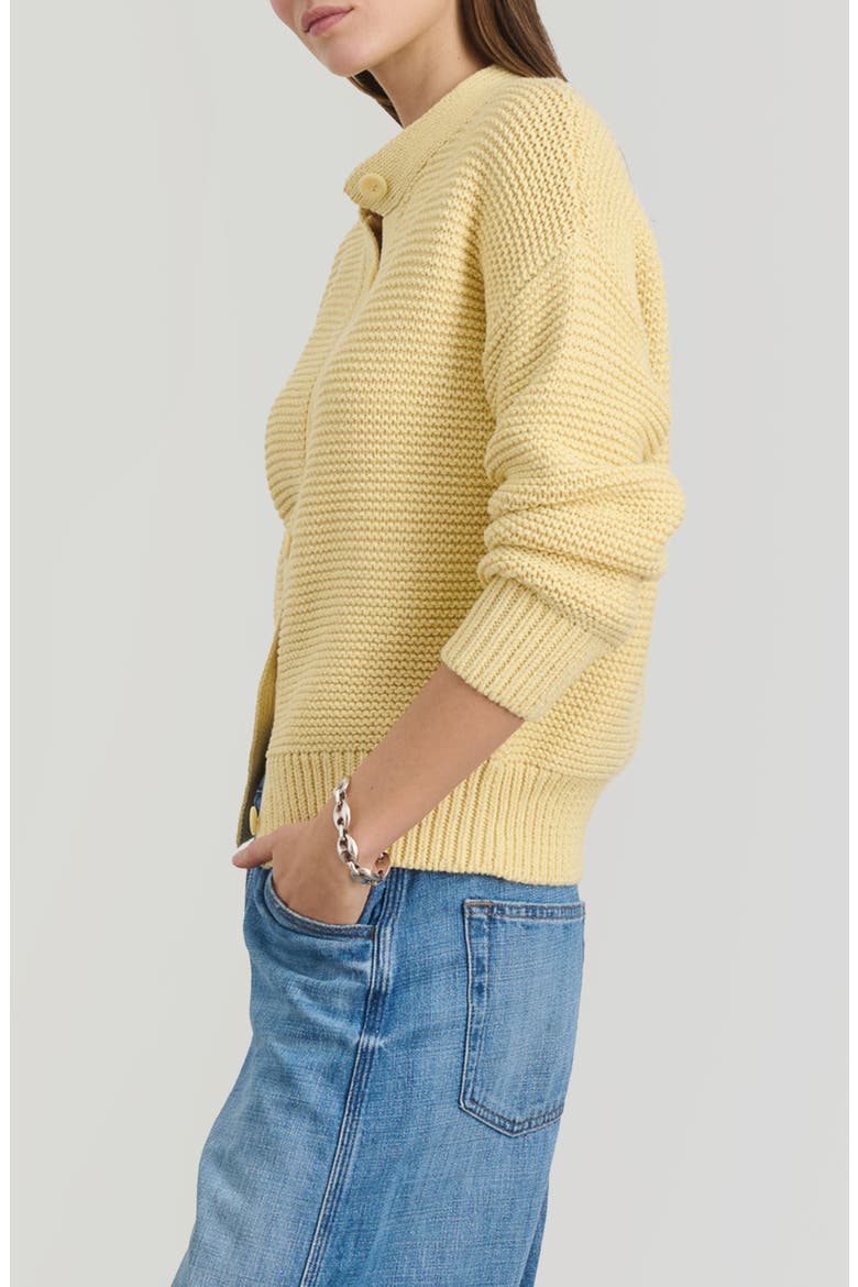 Nico Chunky Cotton Cardigan, Alternate, color, BUTTER