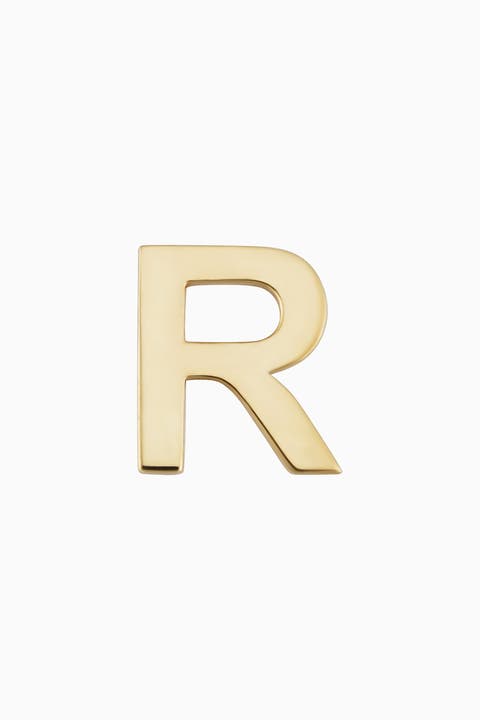 14K Gold Initial Reaction Single Stud