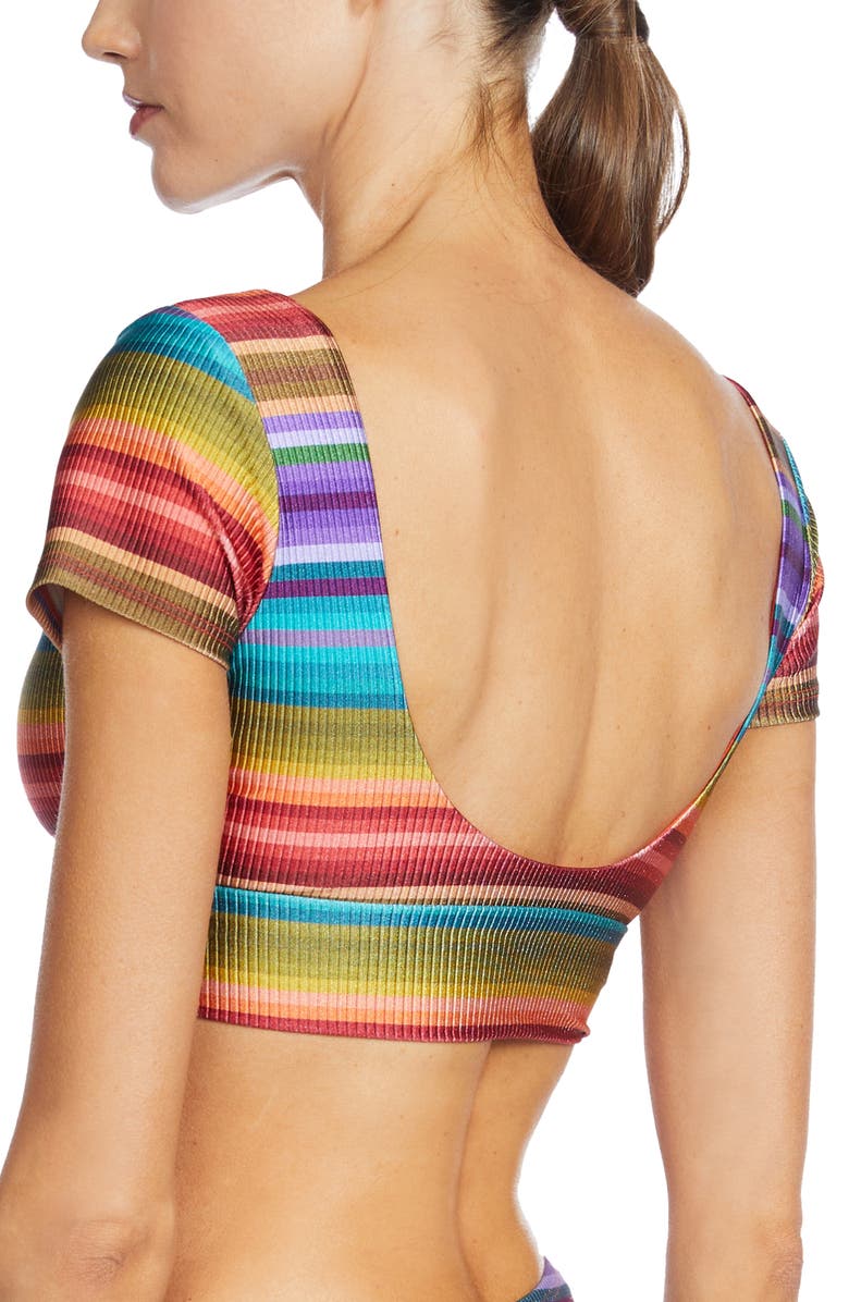 Robin Piccone Ines T-Shirt Bikini Top, Alternate, color, 
