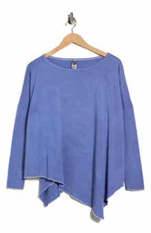 GO COUTURE Tie Dye Asymmetrical High-Low Hem Sweater