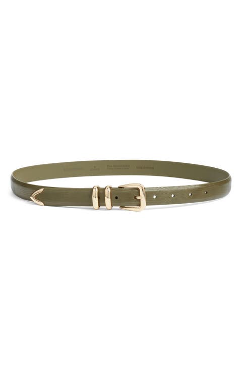 Sutton Croc-Embossed Belt