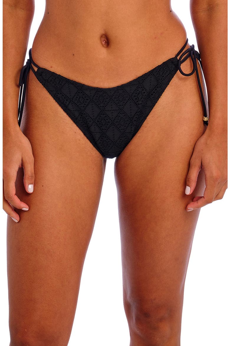 Nomad Nights Tie Side Bikini Bottoms, Main, color, BLACK (BLK)