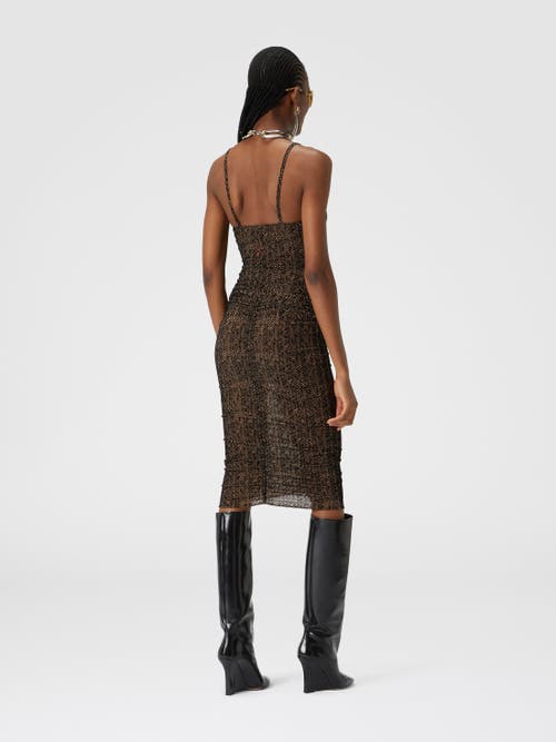 Missoni Zig Zag Tulle Skirt With Central Gathering In Brown