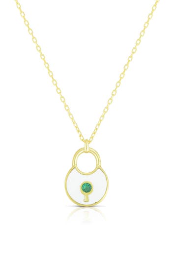 Sphera Milano Lock Pendant Necklace In Gold