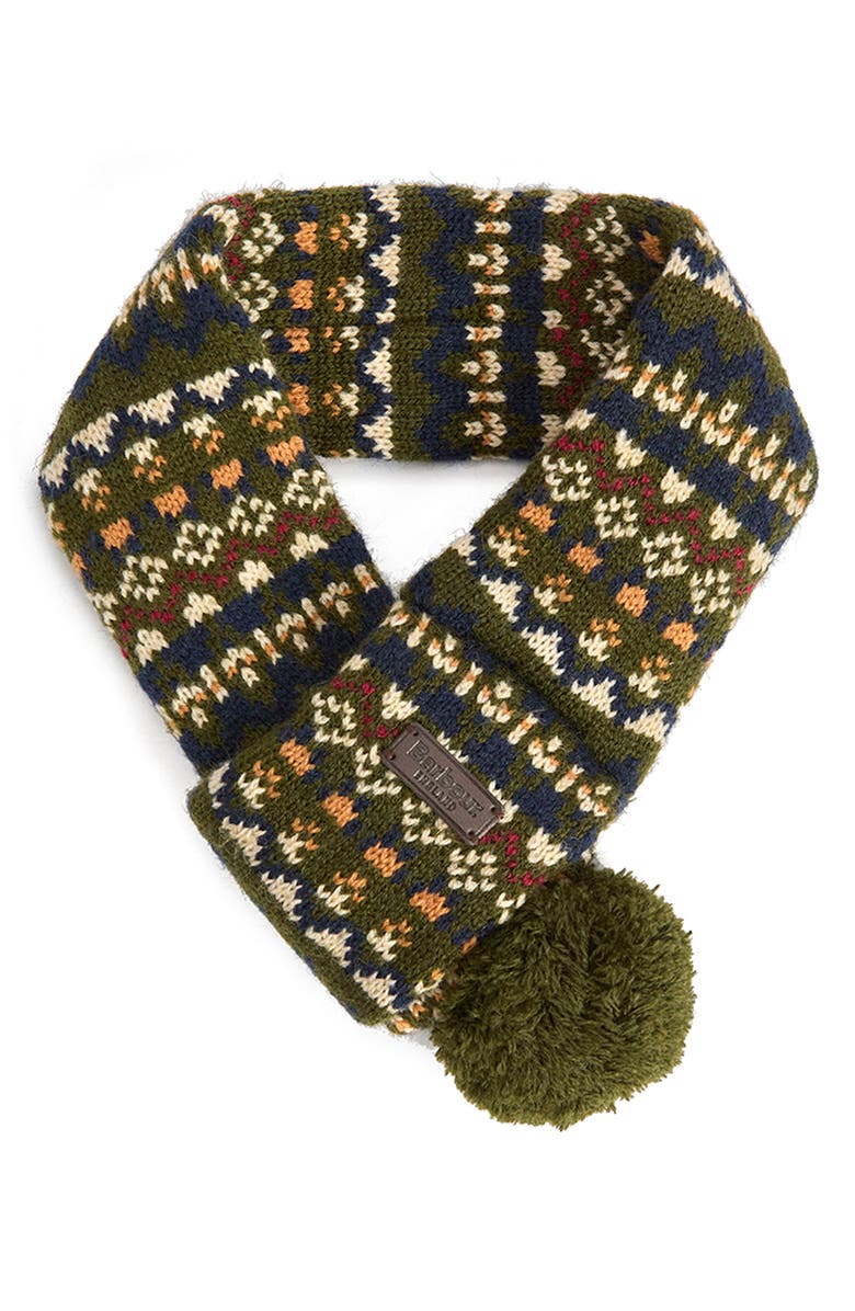 Barbour Marlow Fair Isle Dog Scarf, Main, color, 