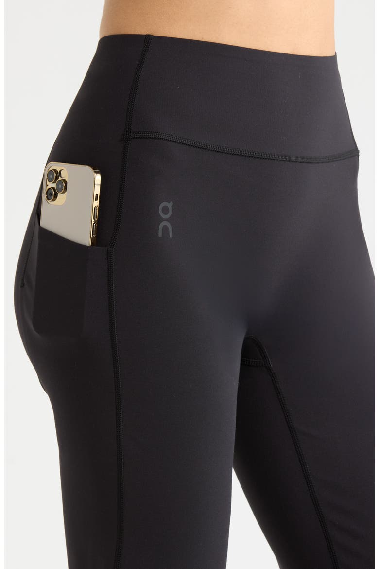 Studio High Waist Flared Leggings, Alternate, color, BLACK