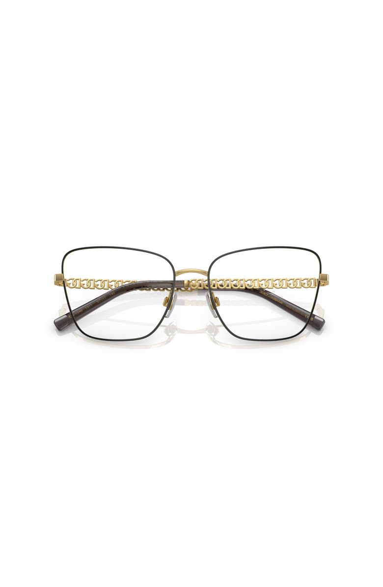 Dolce&Gabbana 57mm Butterfly optical glasses, Alternate, color, Gold