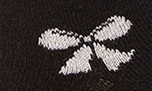 Memoi Bow Crew Socks In Black