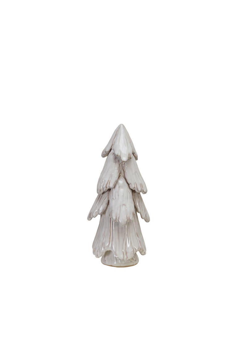 Handmade Stoneware Tree in Reactive Glaze, White, Main, color, White