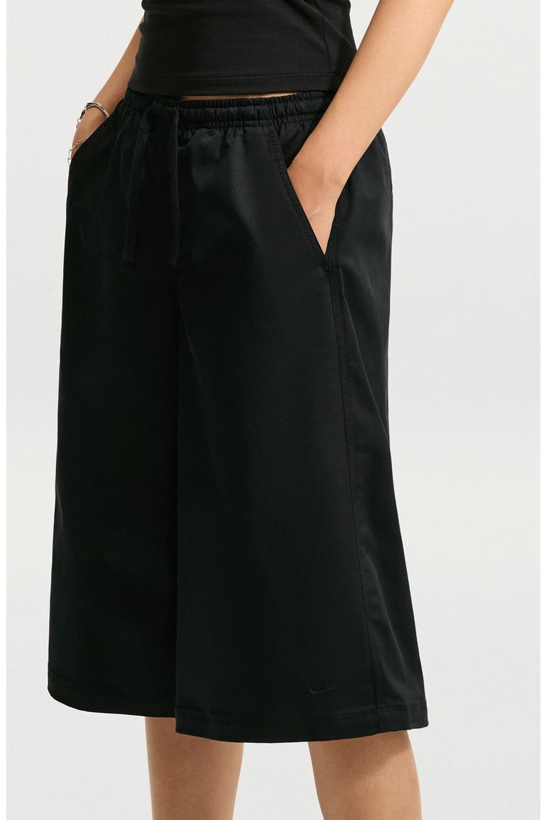 Parachute Wide Leg Shorts, Alternate, color, BLACK/ BLACK